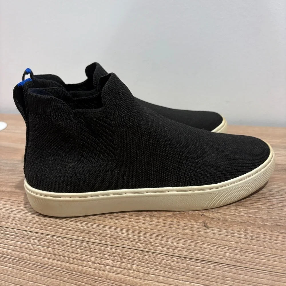 Rothy's The Chelsea Knit Slip On Sneaker Womens Black Size 7.5 Sustainable
